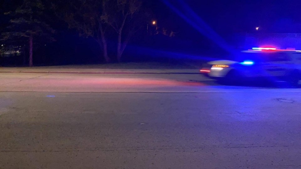 RCMPPoliceCruiserVehicleLightsRoadStreetNightGlacierMedia