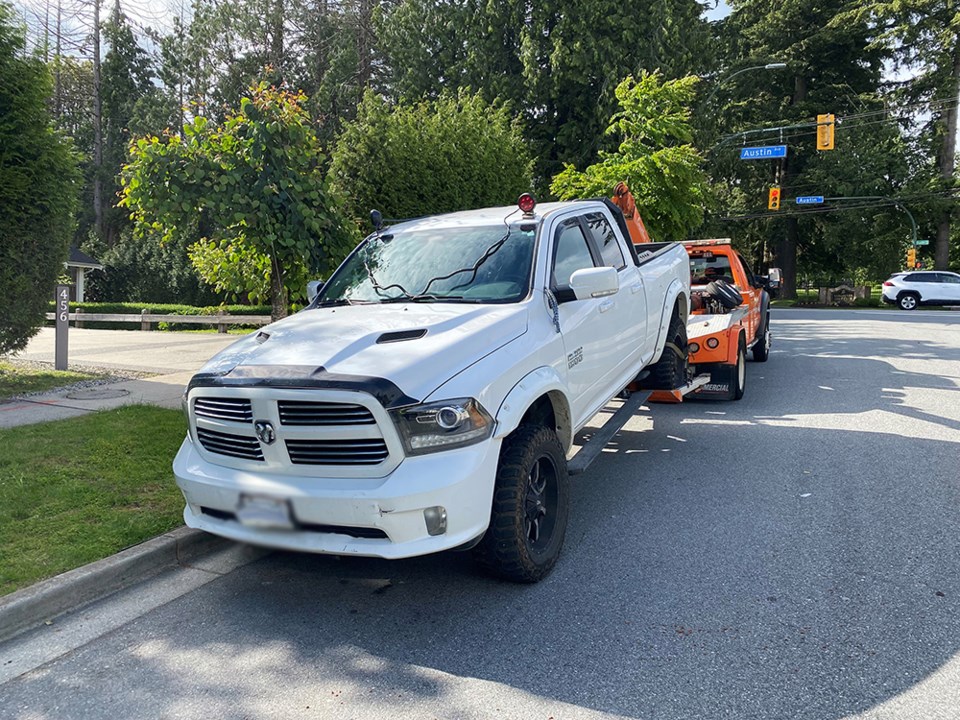 Speeding truck Coquitlam RCMP - June 16, 2022