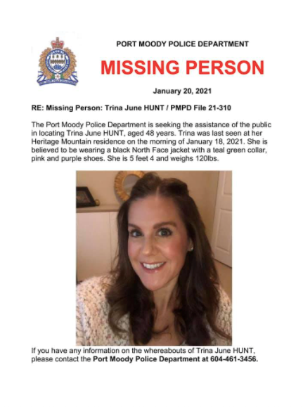 Trina Hunt Missing Person Poster