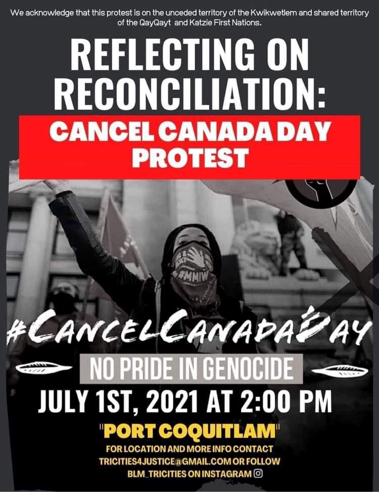 When and where is the Cancel Canada Day march in Port Coquitlam? - Tri-City  News