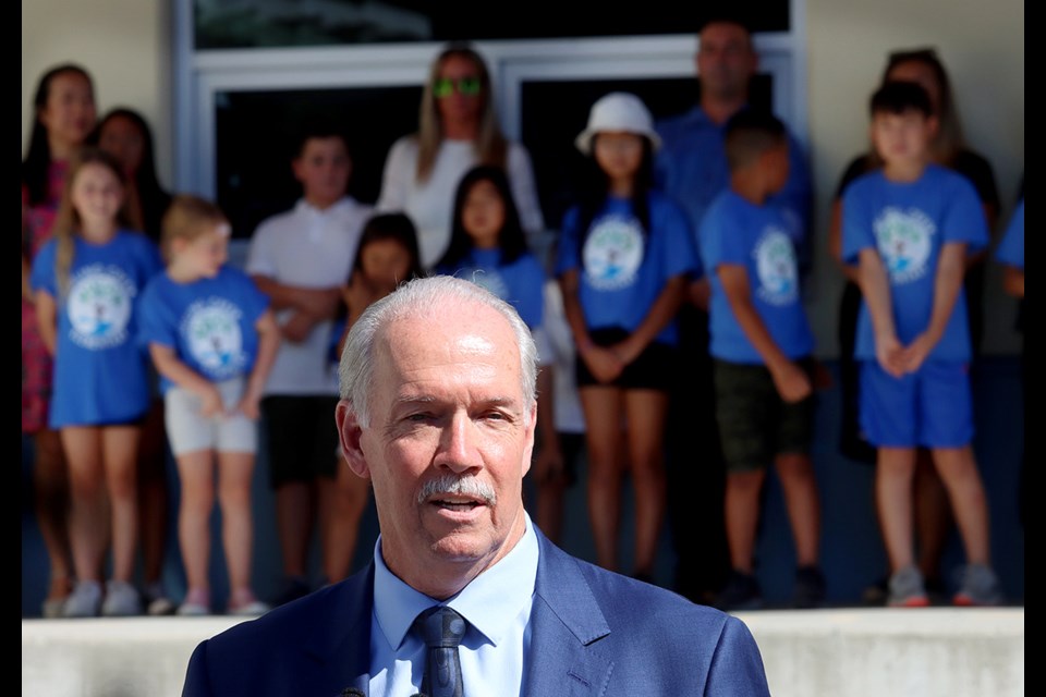 B.C. Premier John Horgan announces provincial funding for a new middle and secondary school in Coquitlam's Burke Mountain neighbourhood.