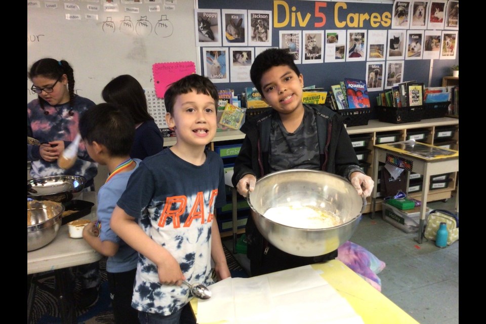 Port Moody students made dozens of dog cookies for animals at the Coquitlam Animal Shelter.