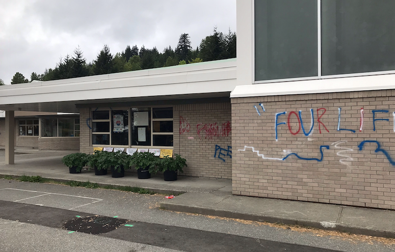 Panorma school vandalism submitted photo