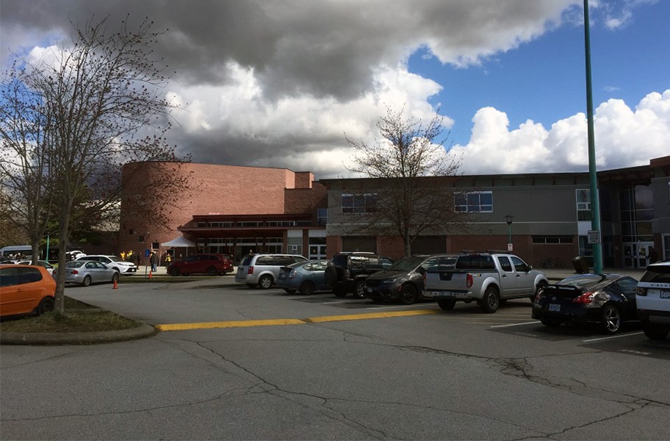 Terry Fox Secondary in Port Coquitlam was placed under a brief hold-and-secure on March 30, 2022, after man was seen allegedly wielding a knife near the school.