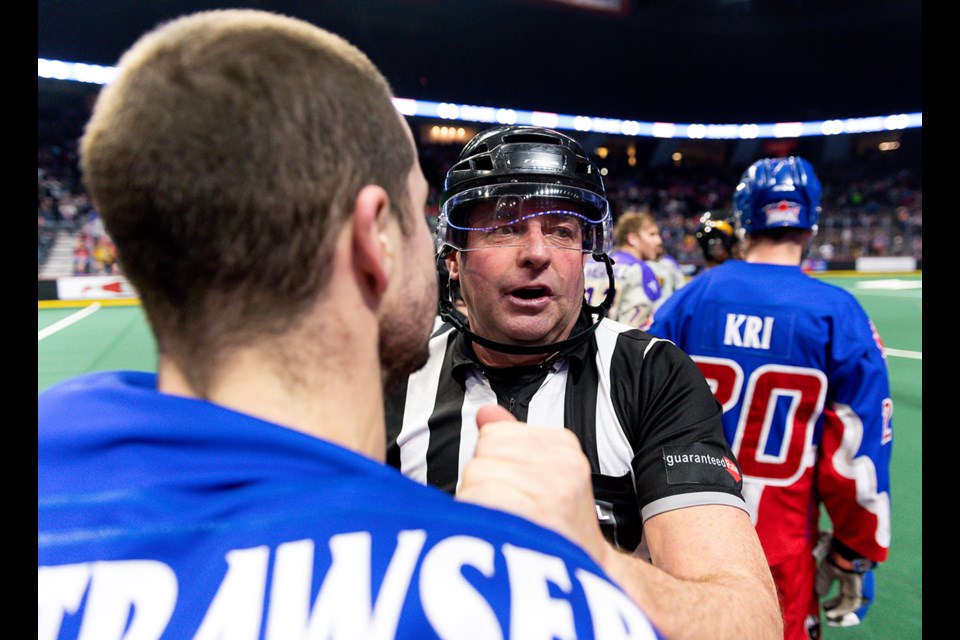 Todd Labranche, who's originally from Port Coquitlam and got his start officiating lacrosse in local leagues, is about to referee his 400th game in the National Lacrosse League on April 16.