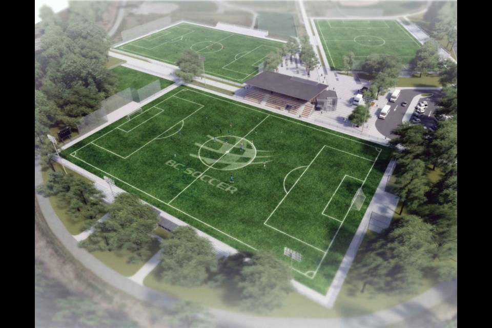 Proposed artificial turf field for Gates Park in Port Coquitlam, which would be built to FIFA standards.