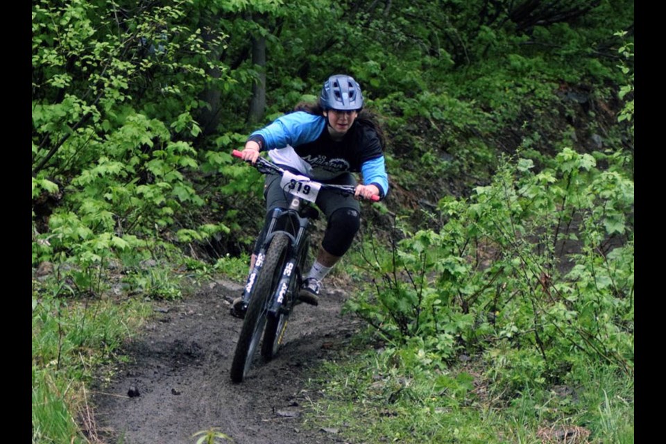 Coquitlam's Natasha Miller won gold in the Senior Girls' Enduro race at the 2023 B.C. high-school mountain biking provincials in Rossland.