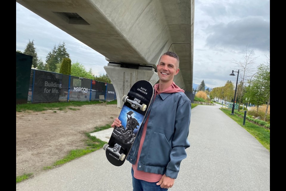 Dave Jonsson, a professional skateboarder and motivational speaker, believes this spot under SkyTrain in Coquitlam could be a dry area for skateboarders.
