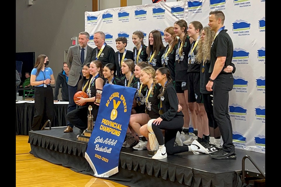 Riverside Rapids (#3) are the 2023 B.C. AAAA girls' basketball champions as the Port Coquitlam school defeated #1 Walnut Grove 70-52 on Saturday (March 4) at the Langley Events Centre.