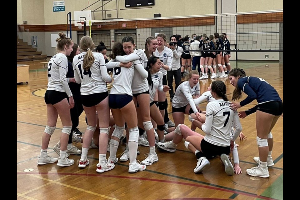 The Riverside Secondary Rapids of Port Coquitlam rallied on a comeback in the gold medal match to win the 2021 B.C. AAAA Sr. Girls volleyball championships in Nanaimo.