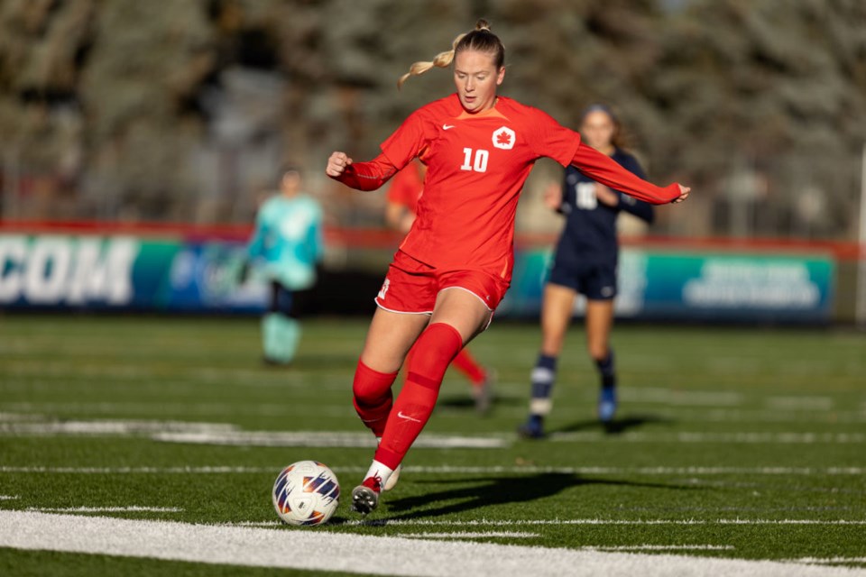 Coquitlam's Raegan Mackenzie set up the game-winning goal in Simon Fraser University's conference-winning match on Saturday.