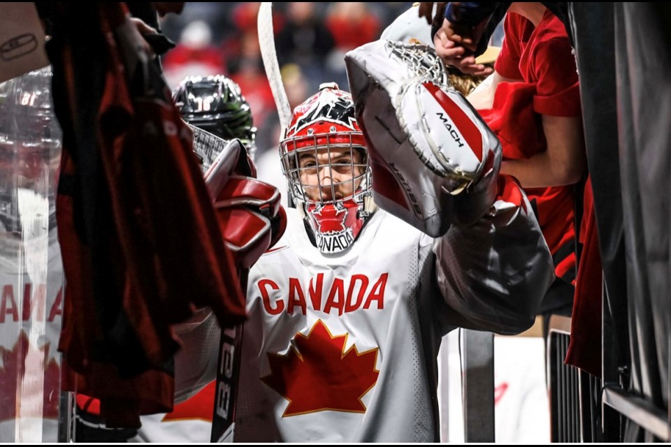 Coquitlam's Thomas Milic stopped 24 shots en route to Canada's 3-2 overtime win over Czechia in the gold medal game of the 2023 World Junior Hockey Championships in Halifax, N.S.