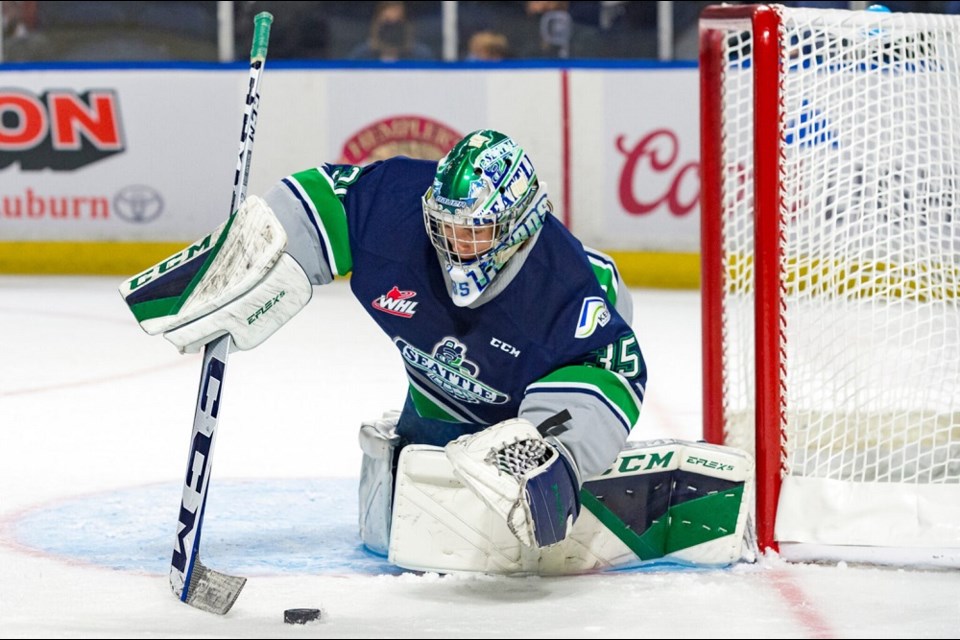 Coquitlam's Thomas Milic is a goaltender for the Seattle Thunderbirds in the WHL.