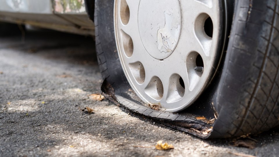 Flat tire slash slashing - Getty Images