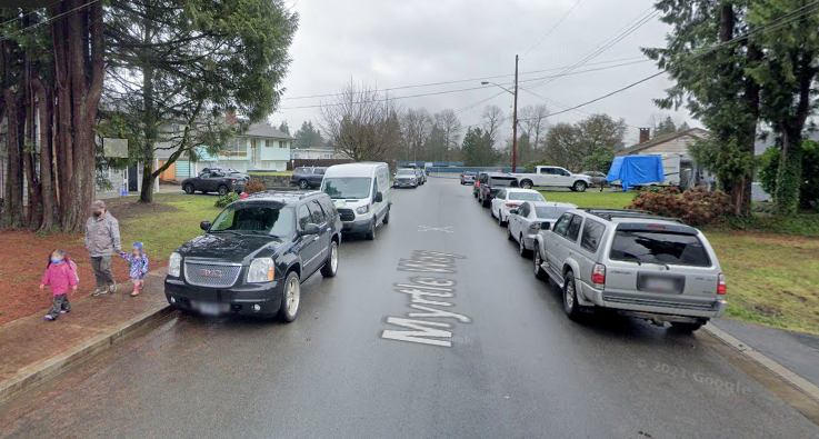 Parking is often tight on Myrtle Way in Port Coquitlam.