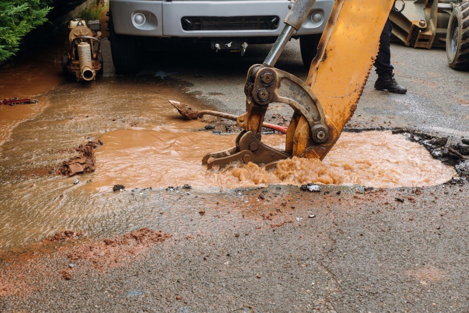 Water main break