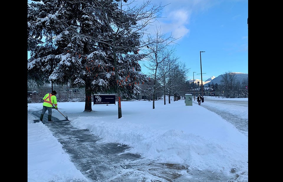 The Tri-Cities were hit with rapid overnight snowfall on Dec. 30, 2021, especially in Coquitlam's City Centre neighbourhood and its local trails.