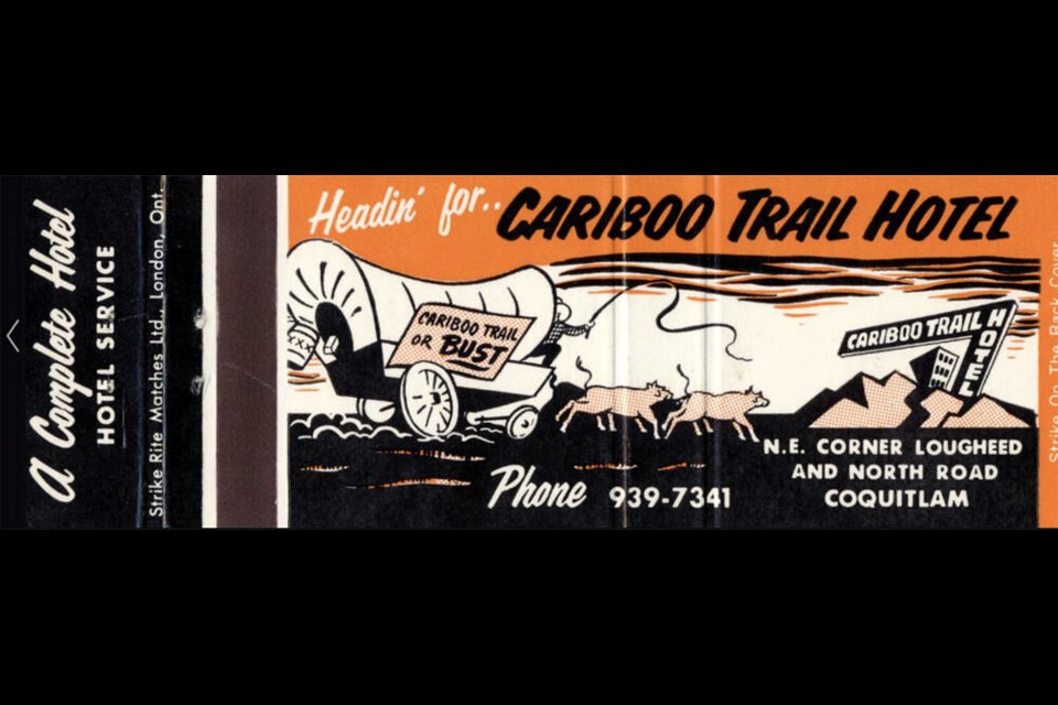 A matchbook cover from The Cariboo Trail Hotel. | Jordan Smith/Cardboard America 