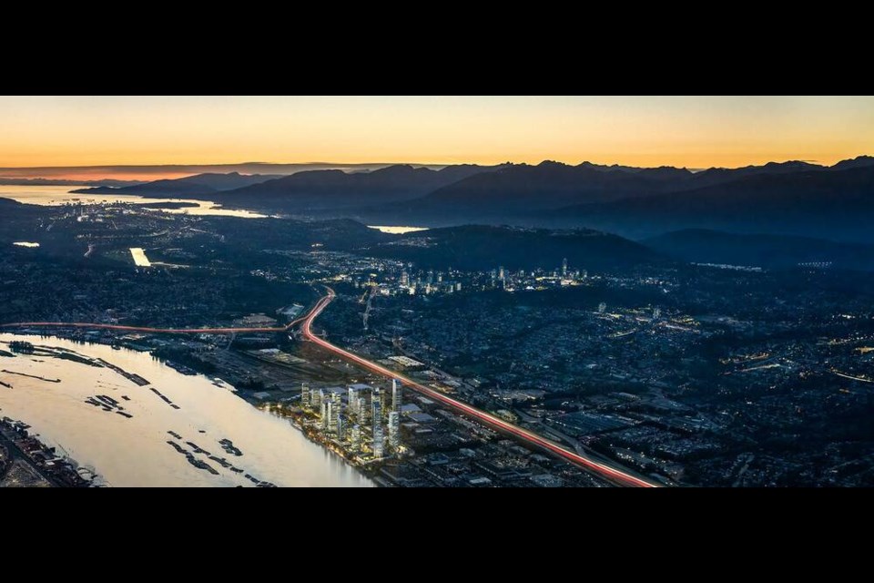 An artist's rendering of Fraser Mills in Coquitlam. | BEEDIE LIVING