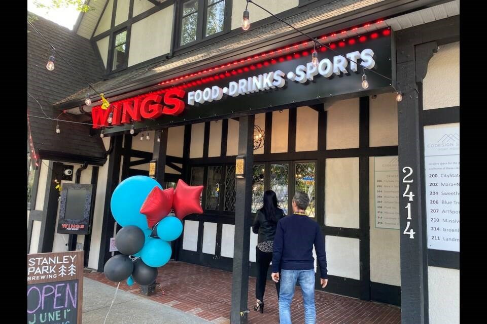Wings Port Moody at 2414 St. Johns opened June 1 in the former Burrard Public House. | Diane Strandberg, Tri-City News 