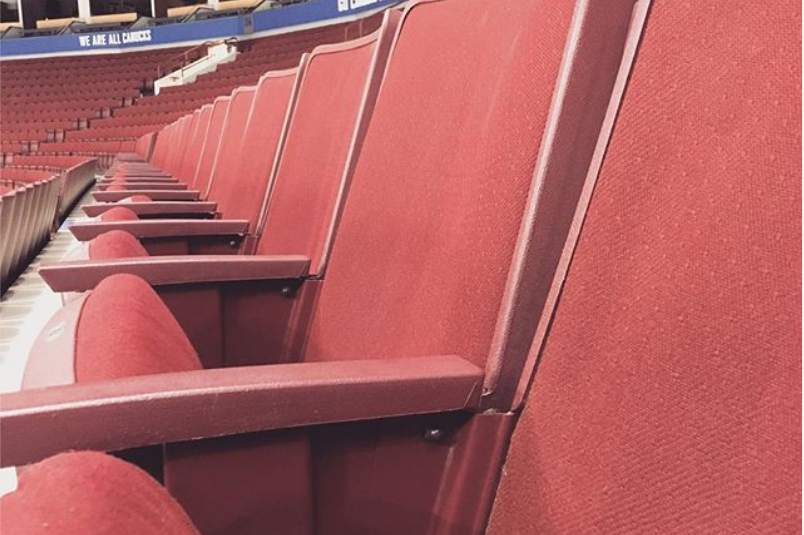 Empty seats at Rogers Arena