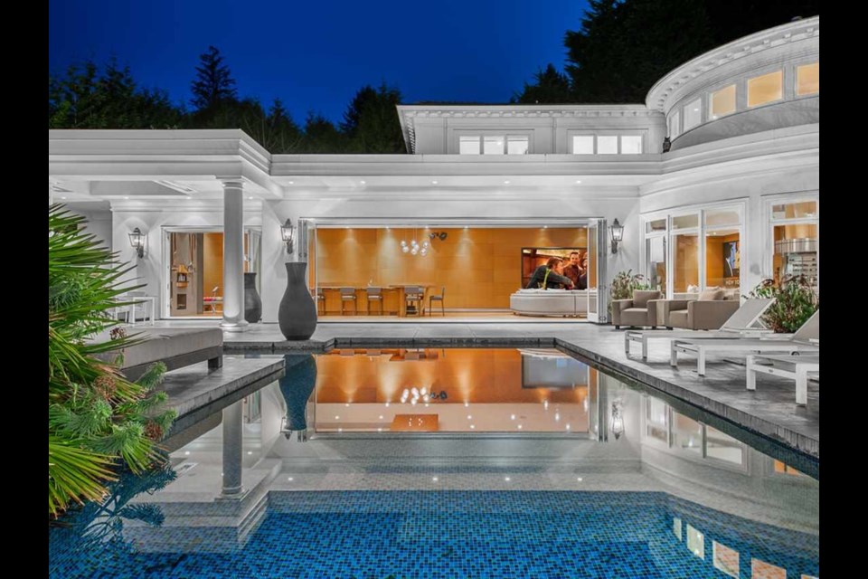 Priced at $25 million, the mansion at 2929 Mathers Avenue is currently one of the most expensive homes in West Vancouver listed for sale on REW right now. Photo: REW