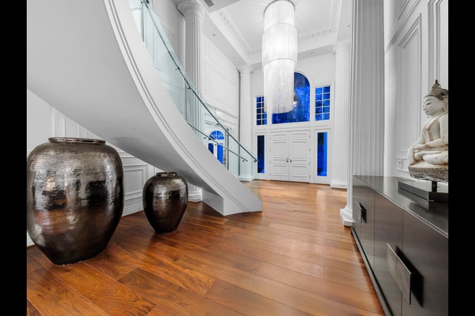 Priced at $25 million, the mansion at 2929 Mathers Avenue is currently one of the most expensive homes in West Vancouver listed for sale on REW right now. Photo: REW