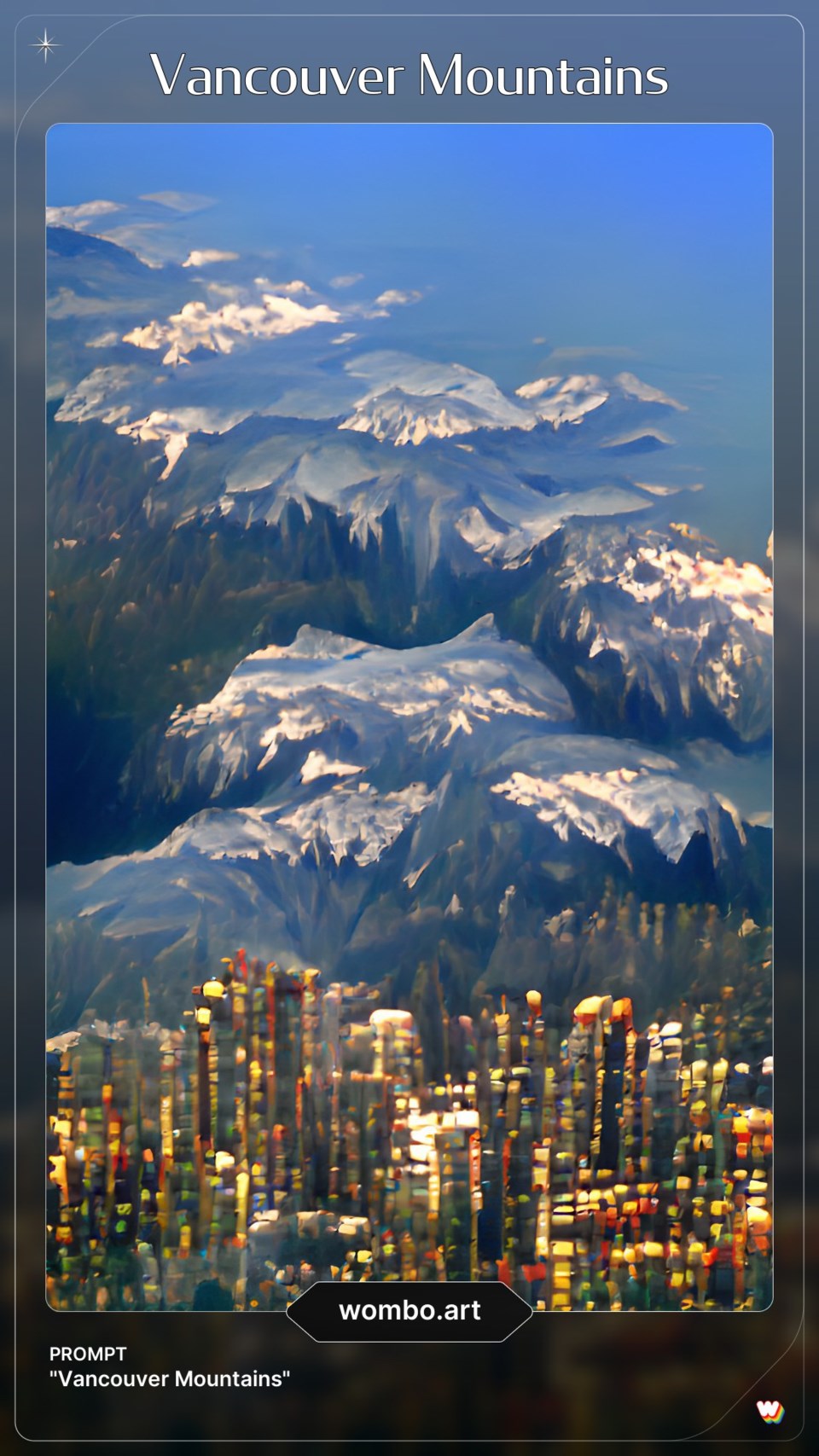 Art of AI: Vancouver_Mountains