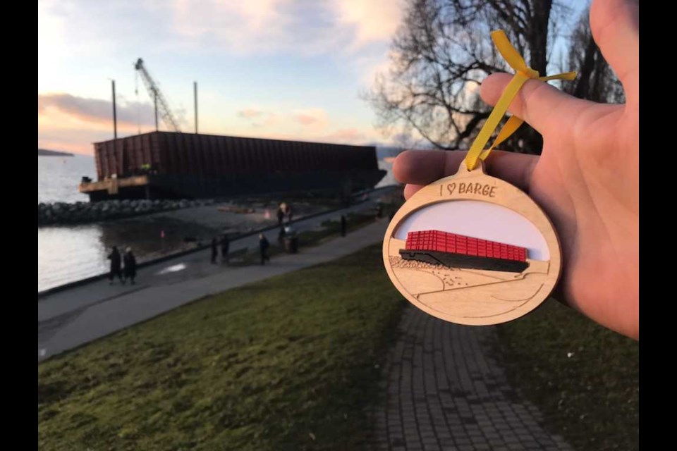Vancouver woodworker Cameron Maclean created this barge tree ornament at the suggestion of a few friends.