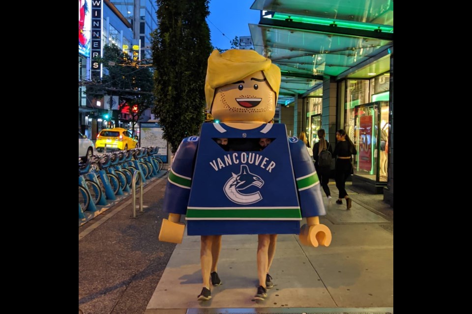 One year sisters Tarrin and Sorrel McDonough turned their Lego man into Vancouver Canucks star Brock Boeser.