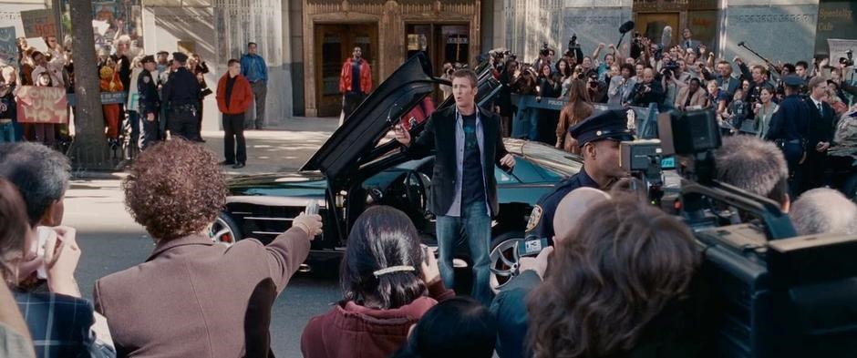 Before Chris Evans was Captain America, he was another superhero standing outside of the Vancouver Marine Building as The Human Torch in Fantastic Four.