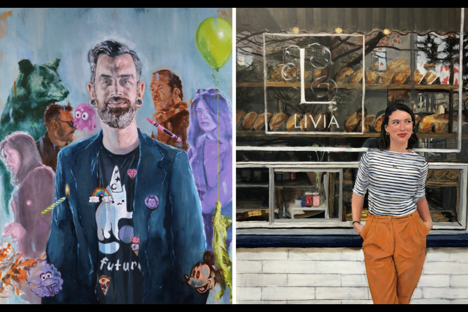 The art project "Habitual" interviewed, photographed, and then painted 22 change-making, unique residents in the East Vancouver neighbourhood. 