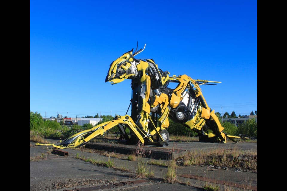 Dubbed Queen BX1000, the huge sculpture is in southern Vancouver.