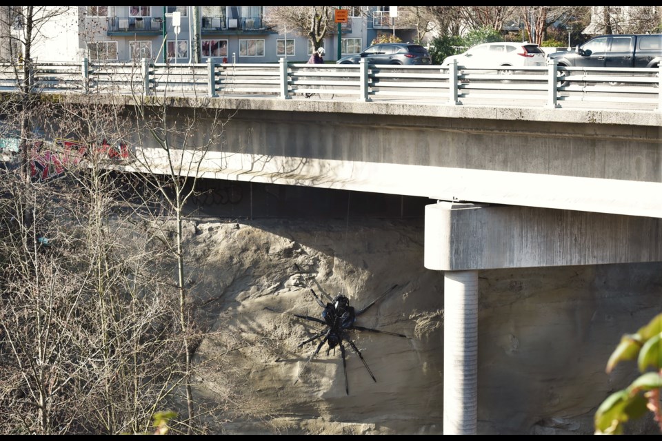 A gigantic spider-like piece of art has appeared in Vancouver.