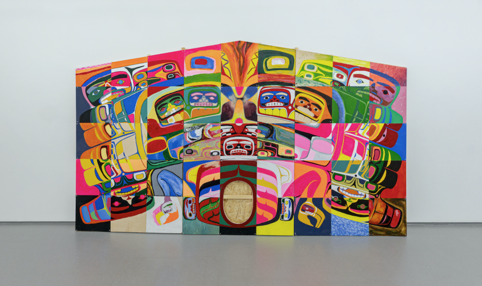 Luke Parnell art - Neon Reconciliation Explosion  - Indigenous History in Colour - Vancouver Bill Reid Gallery