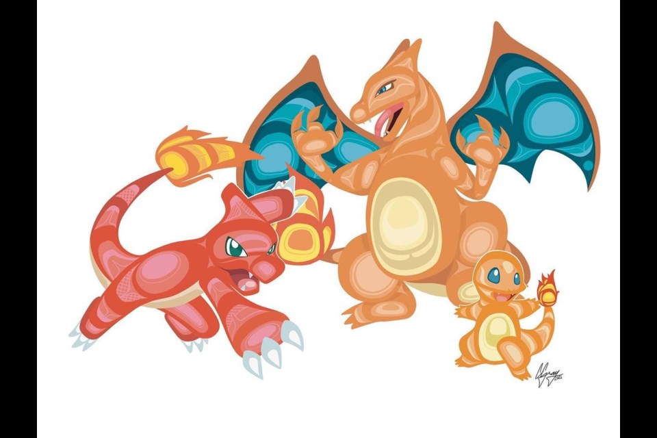 The full evolution from Charmander to Charizard.