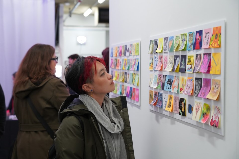 The fourth annual Sticky Show takes place May 30-31 in Vancouver and features hundreds of original artwork done on tiny sticky notes. Admission is free and each piece costs just $25 to buy.                 