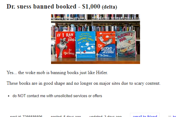 People across the Lower Mainland are looking to sell their copies of the recently discontinued Dr. Seuss books.