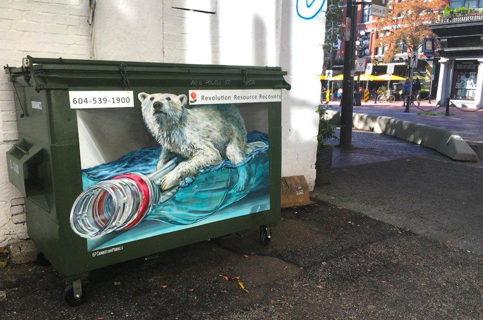 tyler toews vancouver garbage bin mural gastown polar bear