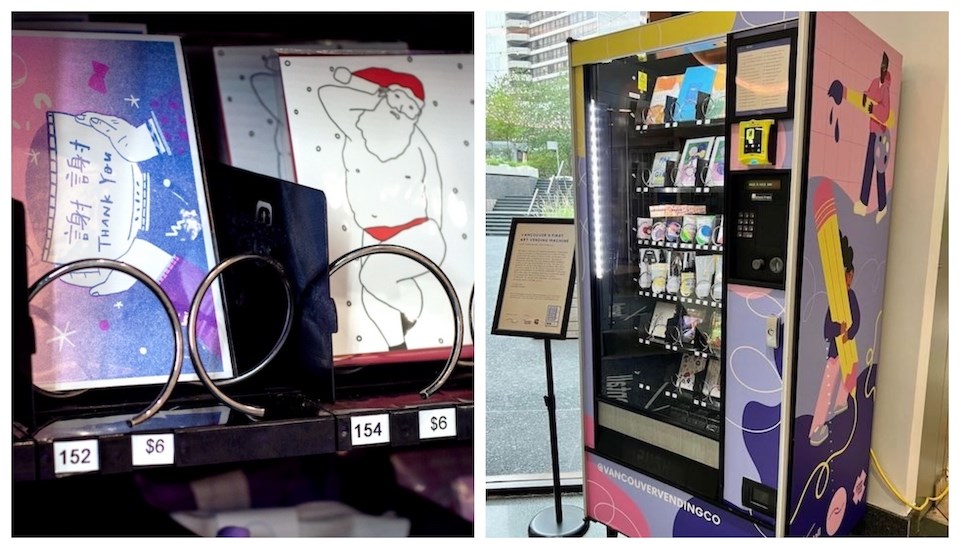 For the holiday season, organizers have stocked the Downtown Vancouver vending machine with over 30 new artists' work.