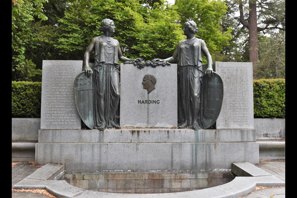 The President Warren Harding Memorial in Vancouver's Stanley Park honours a man who is considered one of the worst American presidents of all time.
