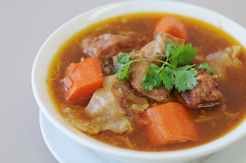 Beef stew at Au Petit Cafe. File photo by Dan Toulgoet/Vancouver Courier
