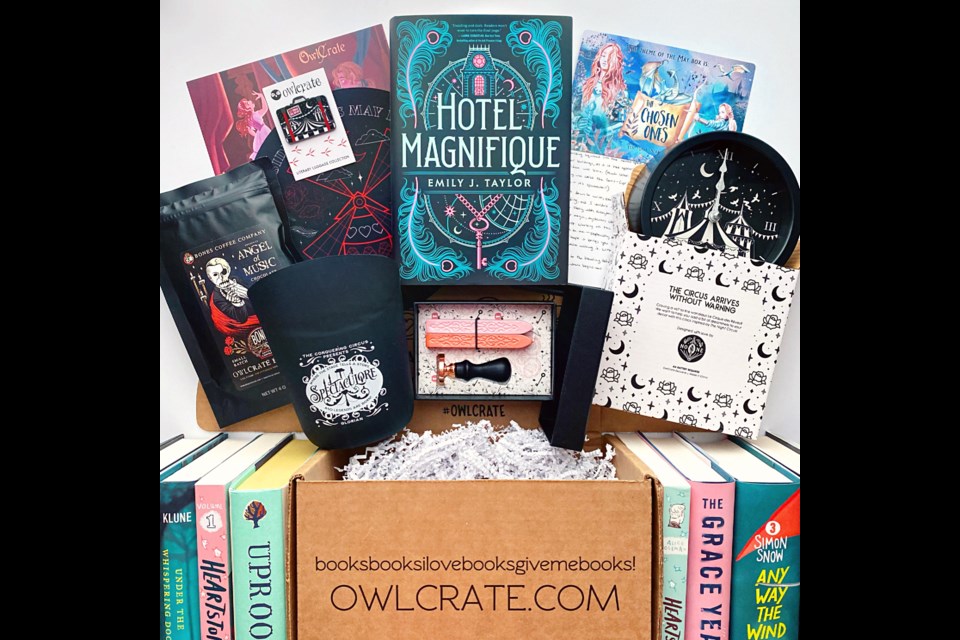 OwlCrate is a monthly book subscription box in Vancouver.