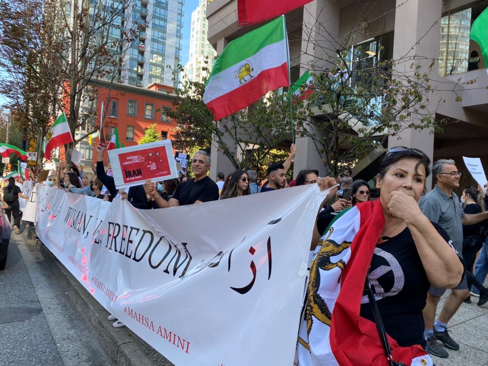 iran protest vancouver