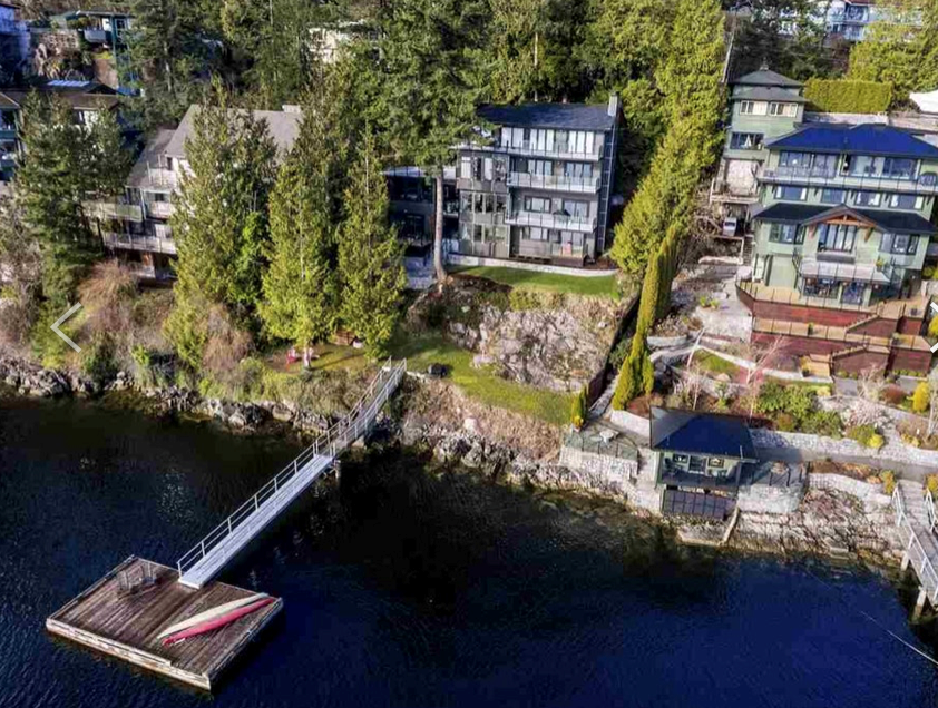 1938 Cardinal Crescent in North Vancouver, B.C. is a waterfront property currently listed for sale in Deep Cove. It comes with a private dock. 