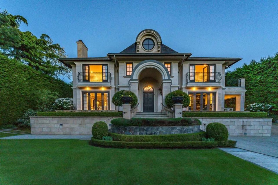 The home at 3488 Pine Crescent was done in French Chateau-style