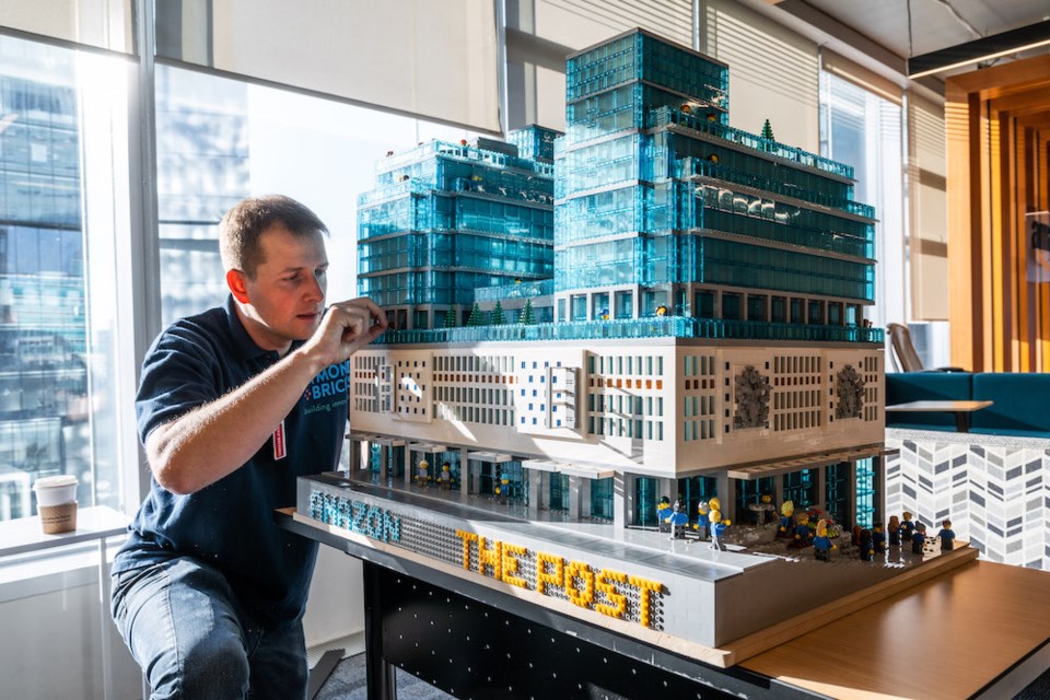 Lego master Graeme Dymond and his 25,000-piece model of The Post in Vancouver