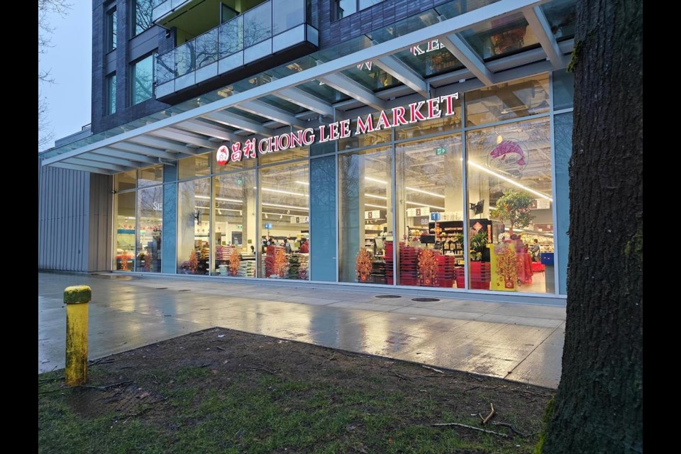 Chong Lee Market reopened at the end of 2023 in a redeveloped mixed-use building on Rupert at 22nd