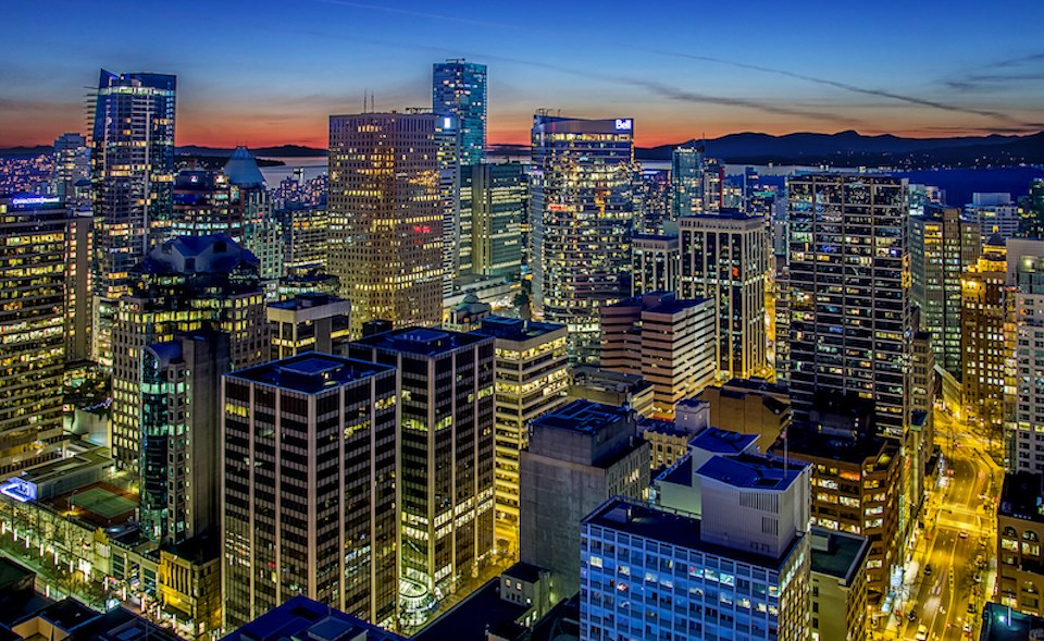 downtown-vancouver-buildings-sunset-photography