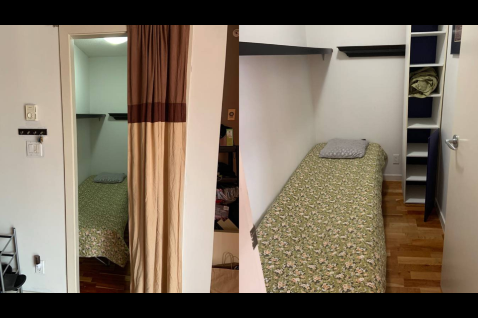 This tiny room is in downtown Vancouver.